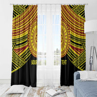 Personalised Tonga Ha apai High School Window Curtain Ngatu Fonulei Pattern LT9 - Polynesian Pride