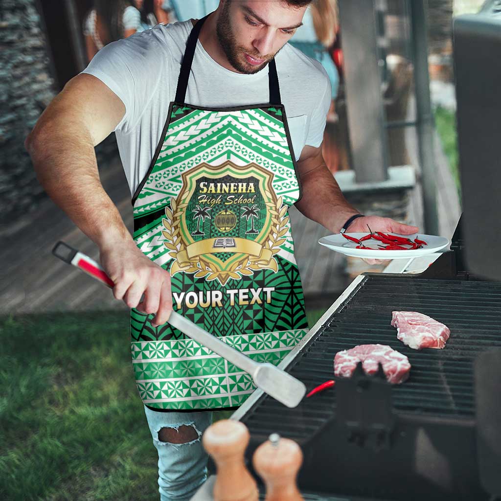 Personalised Tonga Saineha High School Apron Polynesian Ngatu Tribal - Polynesian Pride