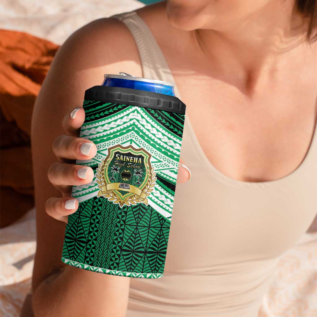 Personalised Tonga Saineha High School 4 in 1 Can Cooler Tumbler Polynesian Ngatu Tribal LT9 - Polynesian Pride