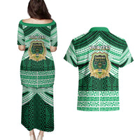 Personalised Tonga Saineha High School Couples Matching Puletasi and Hawaiian Shirt Polynesian Ngatu Tribal LT9 - Polynesian Pride
