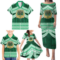 Personalised Tonga Saineha High School Family Matching Puletasi and Hawaiian Shirt Polynesian Ngatu Tribal LT9 - Polynesian Pride