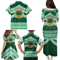 Personalised Tonga Saineha High School Family Matching Puletasi and Hawaiian Shirt Polynesian Ngatu Tribal LT9 - Polynesian Pride