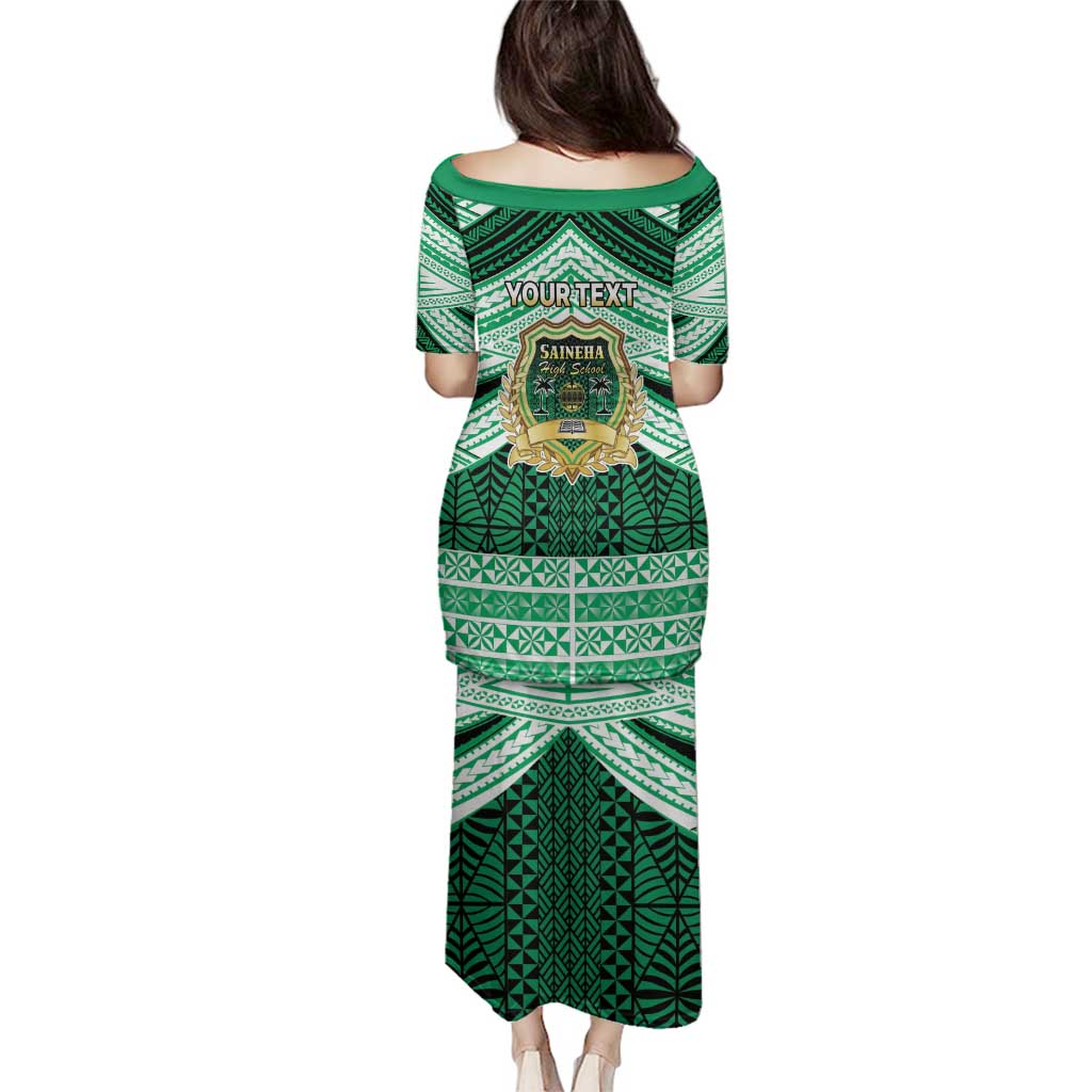 Personalised Tonga Saineha High School Family Matching Puletasi and Hawaiian Shirt Polynesian Ngatu Tribal LT9 - Polynesian Pride