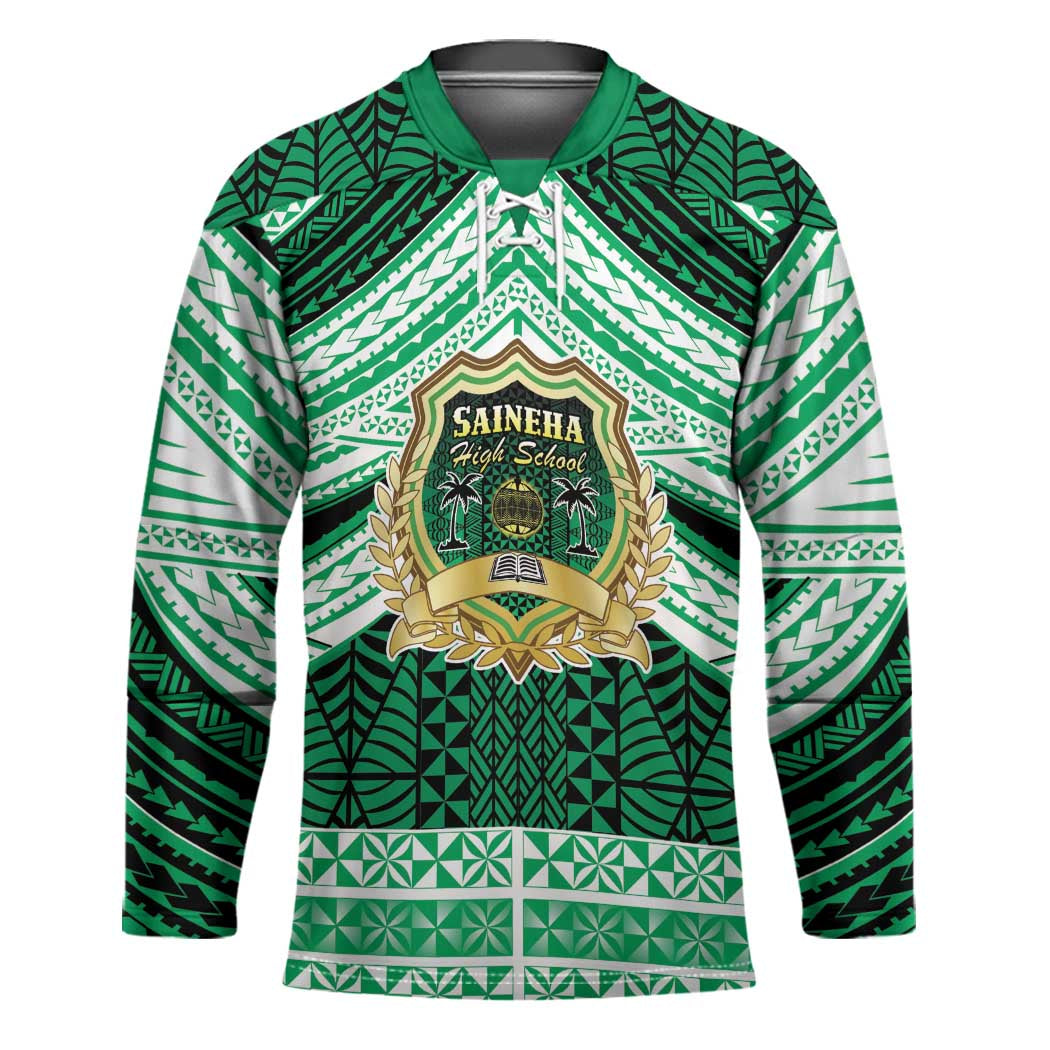 Personalised Tonga Saineha High School Hockey Jersey Polynesian Ngatu Tribal - Polynesian Pride