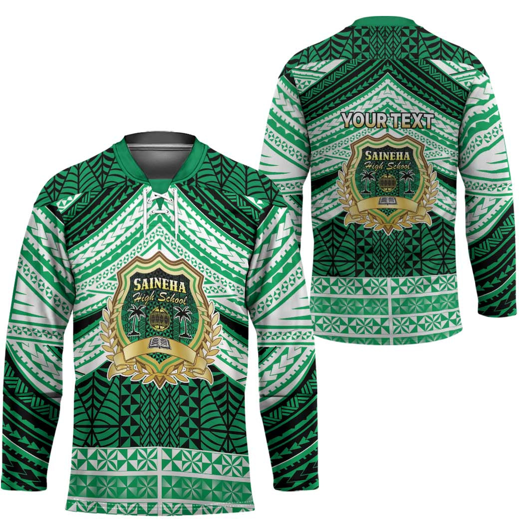Personalised Tonga Saineha High School Hockey Jersey Polynesian Ngatu Tribal - Polynesian Pride
