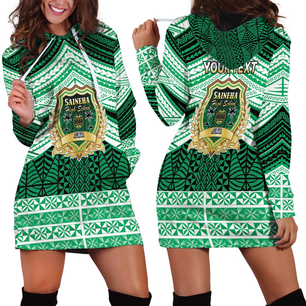 Personalised Tonga Saineha High School Hoodie Dress Polynesian Ngatu Tribal LT9 - Polynesian Pride