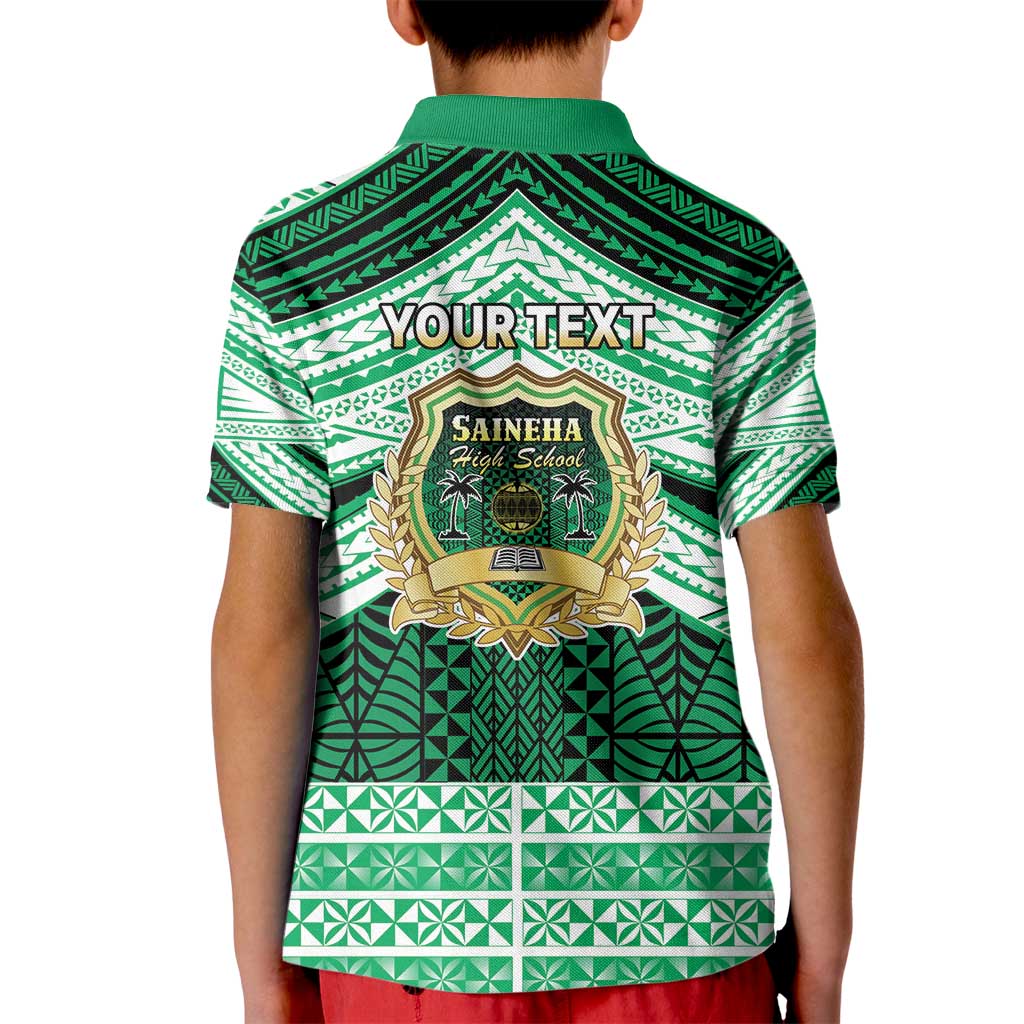 Personalised Tonga Saineha High School Kid Polo Shirt Polynesian Ngatu Tribal LT9 - Polynesian Pride
