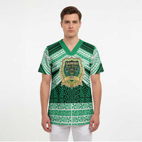 Personalised Tonga Saineha High School Scrub Top Polynesian Ngatu Tribal LT9 - Polynesian Pride