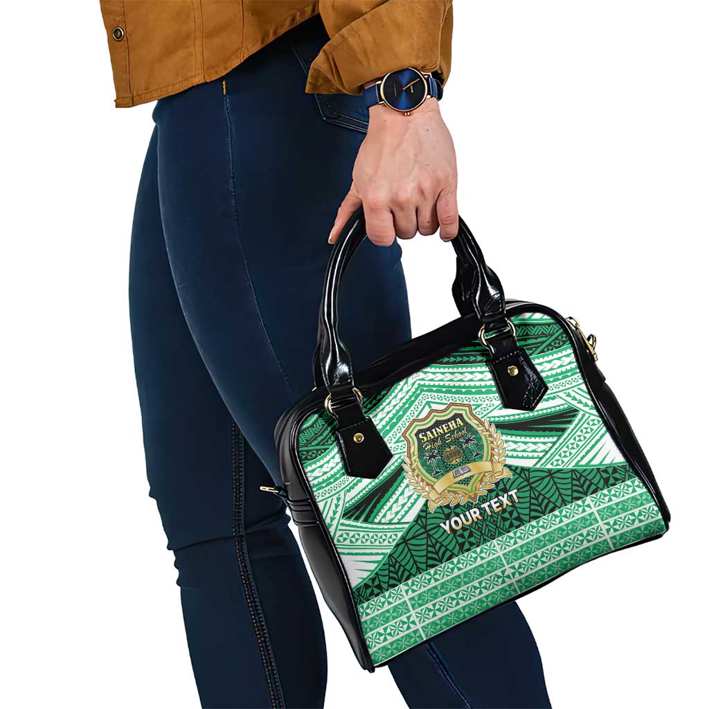 Personalised Tonga Saineha High School Shoulder Handbag Polynesian Ngatu Tribal