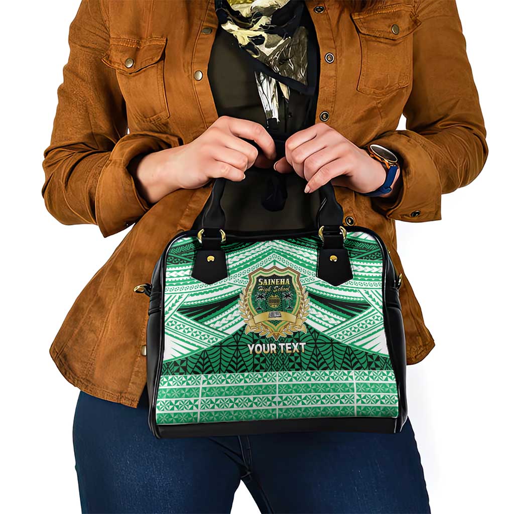 Personalised Tonga Saineha High School Shoulder Handbag Polynesian Ngatu Tribal