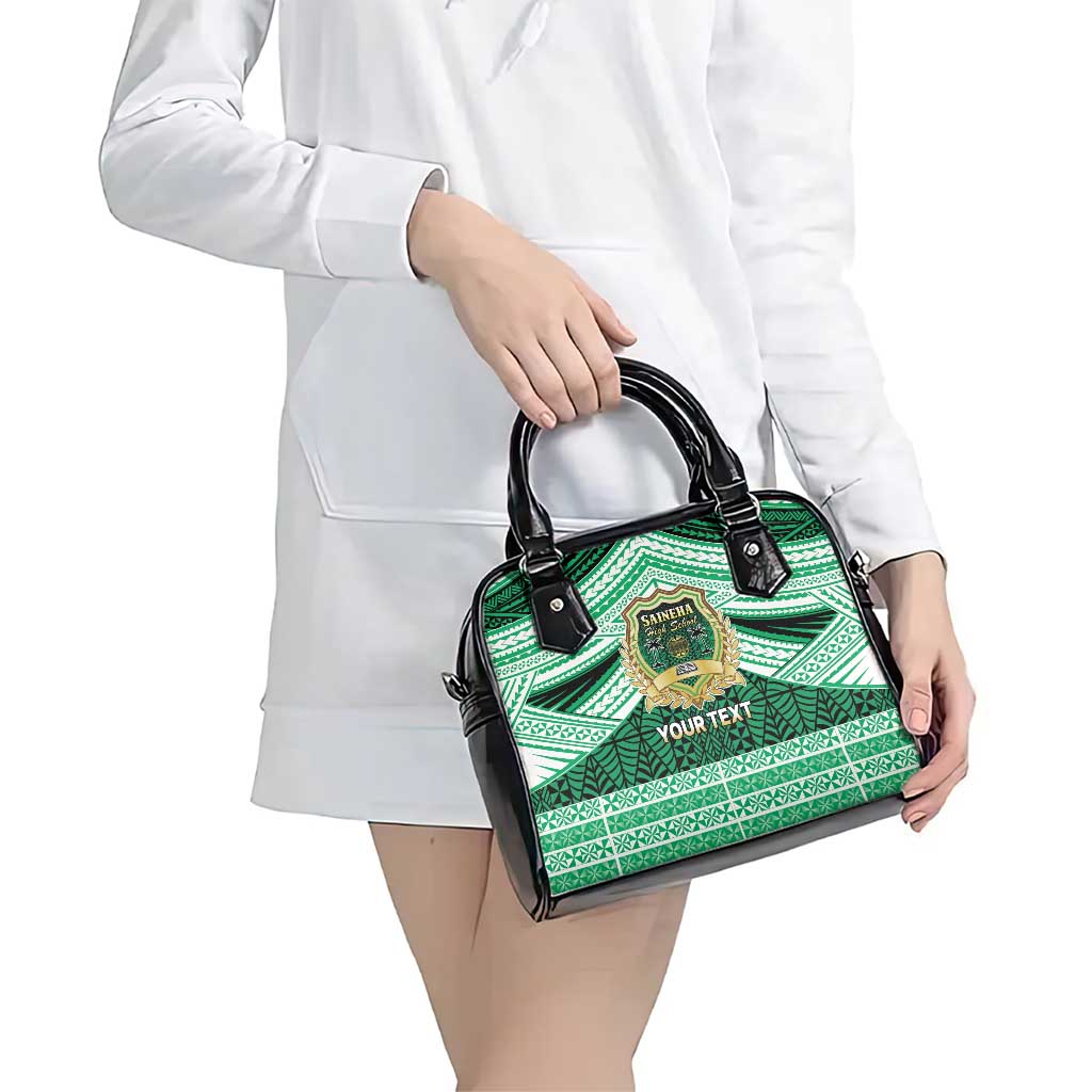 Personalised Tonga Saineha High School Shoulder Handbag Polynesian Ngatu Tribal