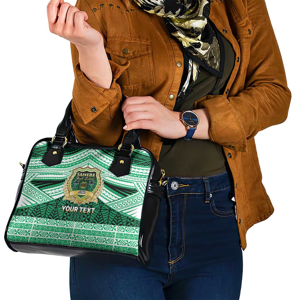 Personalised Tonga Saineha High School Shoulder Handbag Polynesian Ngatu Tribal