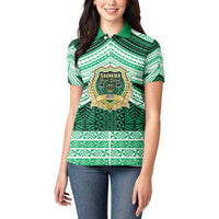 Personalised Tonga Saineha High School Women Polo Shirt Polynesian Ngatu Tribal LT9 - Polynesian Pride