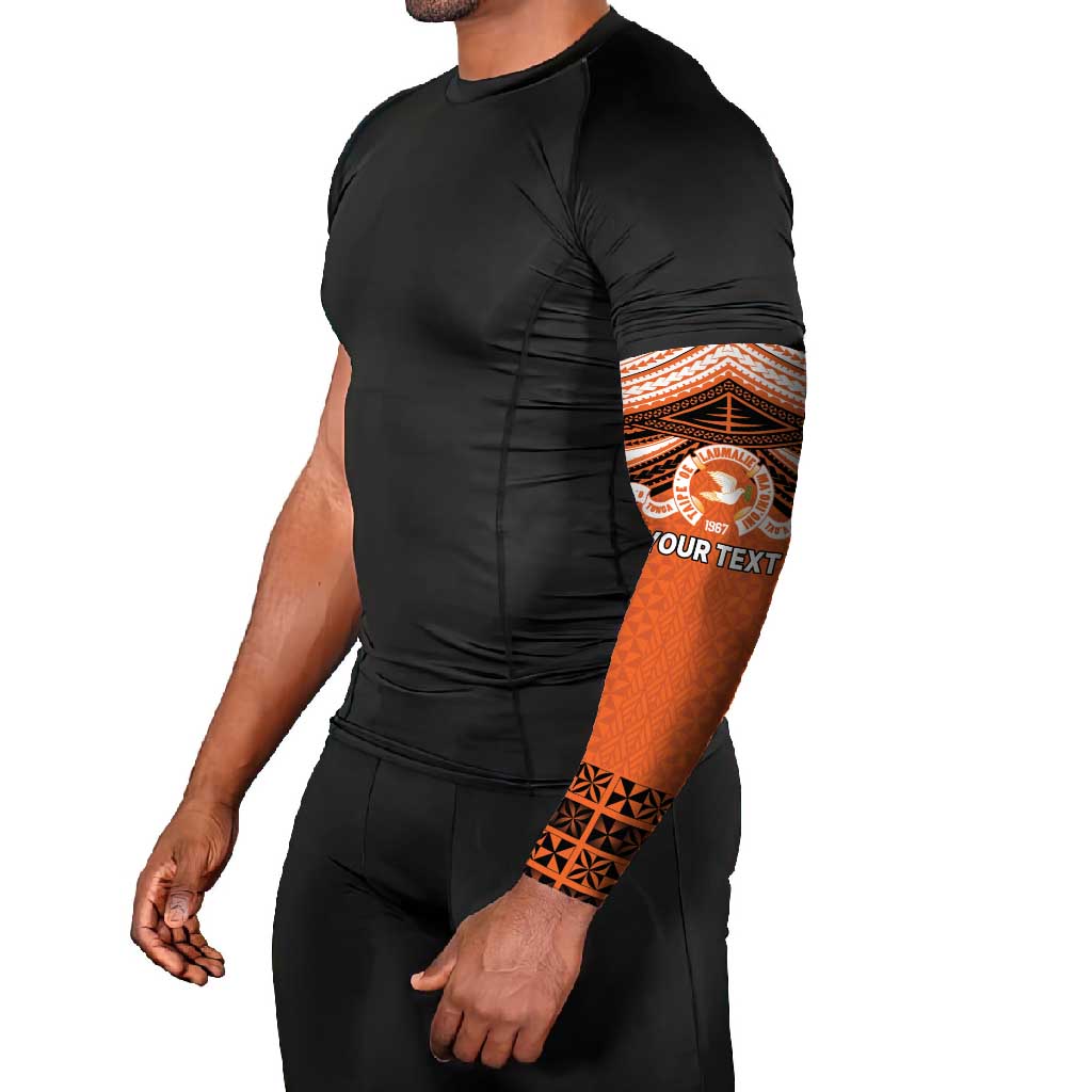 Personalised Tonga Tailulu College Arm Sleeves Polynesian Ngatu Tribal - Polynesian Pride