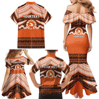 Personalised Tonga Tailulu College Family Matching Mermaid Dress and Hawaiian Shirt Polynesian Ngatu Tribal LT9 - Polynesian Pride