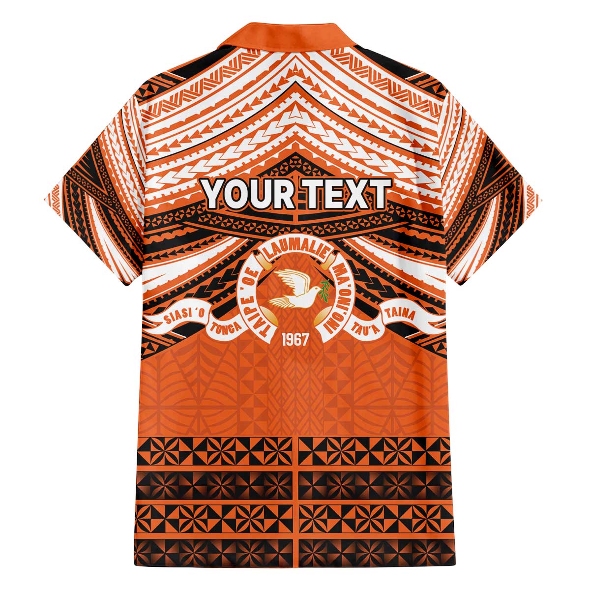 Personalised Tonga Tailulu College Family Matching Off The Shoulder Long Sleeve Dress and Hawaiian Shirt Polynesian Ngatu Tribal