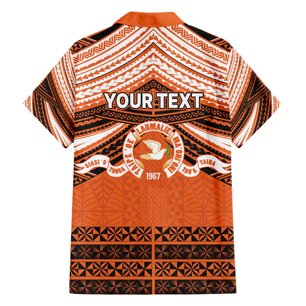 Personalised Tonga Tailulu College Family Matching Off Shoulder Short Dress and Hawaiian Shirt Polynesian Ngatu Tribal LT9 - Polynesian Pride