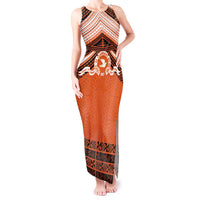 Personalised Tonga Tailulu College Tank Maxi Dress Polynesian Ngatu Tribal