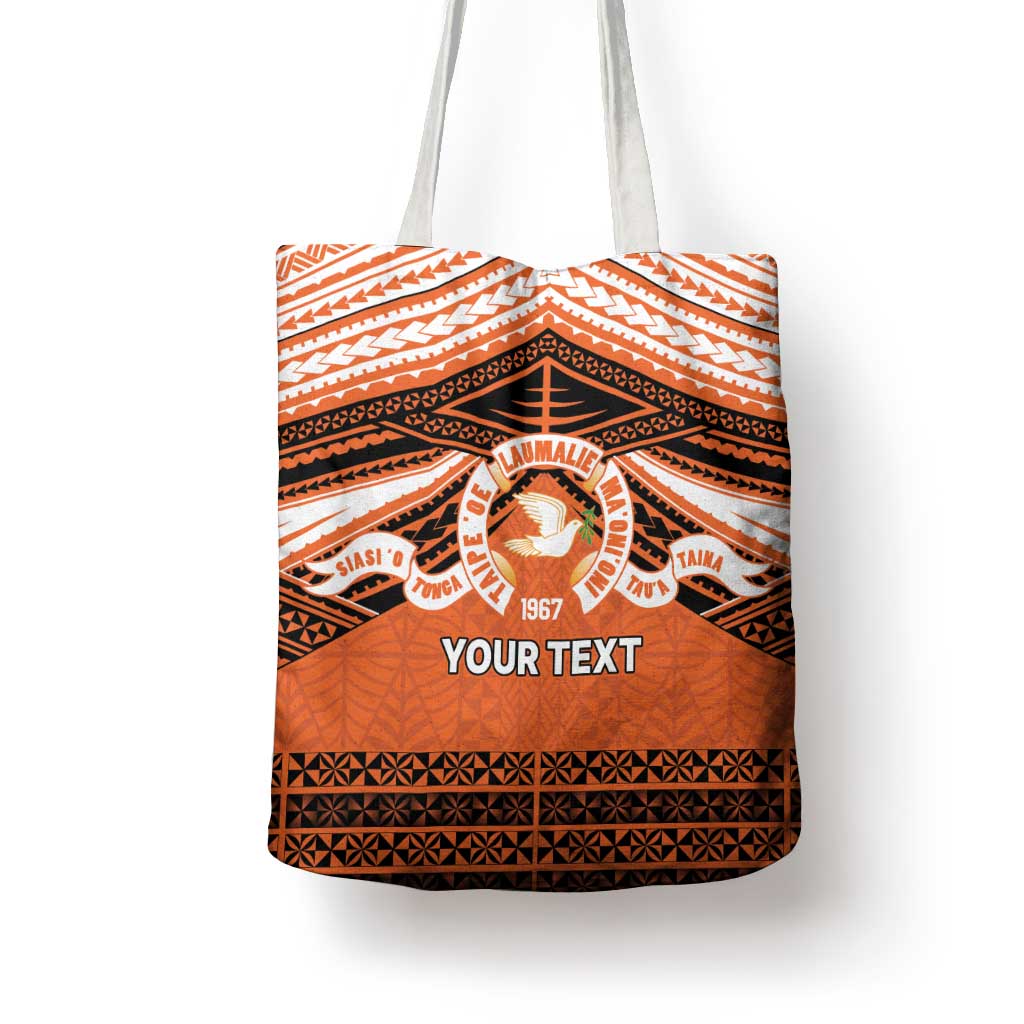 Personalised Tonga Tailulu College Tote Bag Polynesian Ngatu Tribal - Polynesian Pride