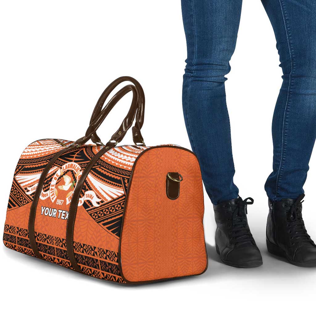 Personalised Tonga Tailulu College Travel Bag Polynesian Ngatu Tribal - Polynesian Pride