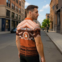 Personalised Tonga Tailulu College Zipper Polo Shirt Polynesian Ngatu Tribal LT9 - Polynesian Pride
