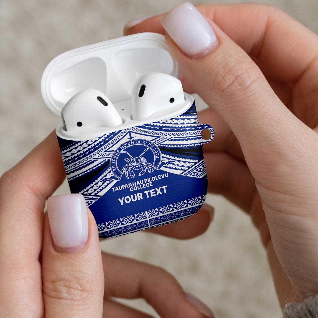 Personalised Tonga Taufa'ahau Pilolevu College AirPods Case Polynesian Ngatu Tribal - Polynesian Pride
