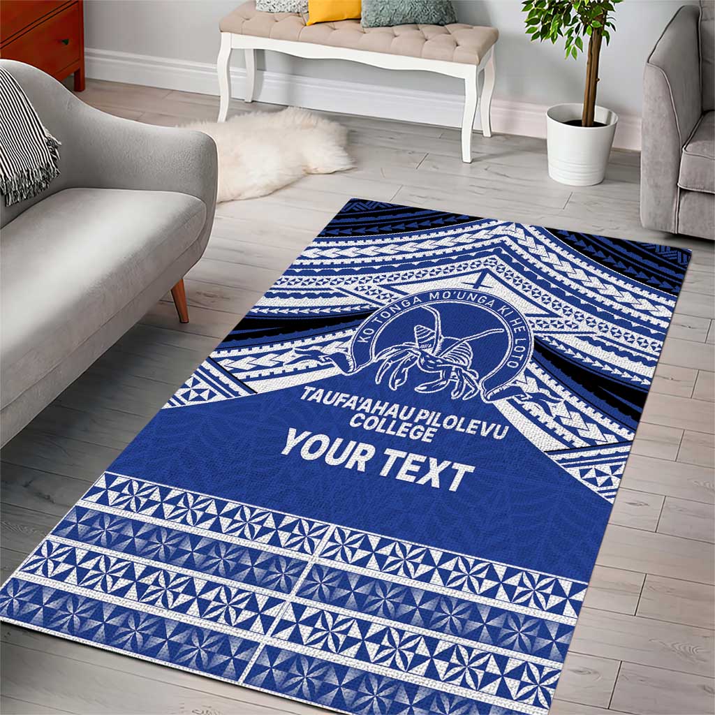 Personalised Tonga Taufa'ahau Pilolevu College Area Rug Polynesian Ngatu Tribal LT9 - Polynesian Pride