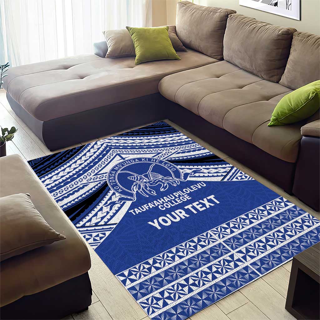 Personalised Tonga Taufa'ahau Pilolevu College Area Rug Polynesian Ngatu Tribal LT9 - Polynesian Pride