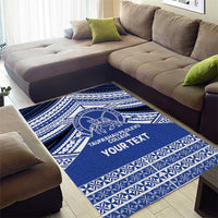 Personalised Tonga Taufa'ahau Pilolevu College Area Rug Polynesian Ngatu Tribal LT9 - Polynesian Pride