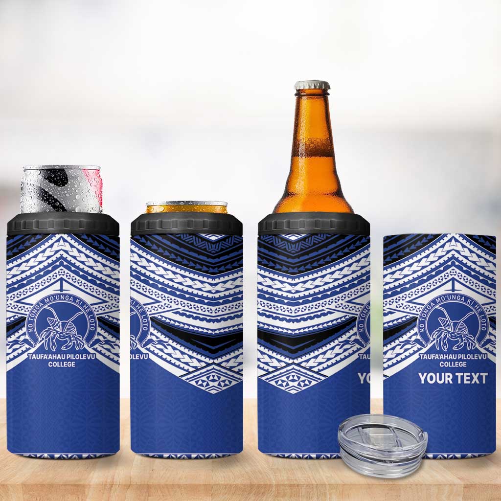 Personalised Tonga Taufa'ahau Pilolevu College 4 in 1 Can Cooler Tumbler Polynesian Ngatu Tribal LT9 - Polynesian Pride