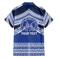 Personalised Tonga Taufa'ahau Pilolevu College Family Matching Off Shoulder Short Dress and Hawaiian Shirt Polynesian Ngatu Tribal LT9 - Polynesian Pride
