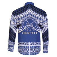 Personalised Tonga Taufa'ahau Pilolevu College Family Matching Off Shoulder Short Dress and Hawaiian Shirt Polynesian Ngatu Tribal LT9 - Polynesian Pride