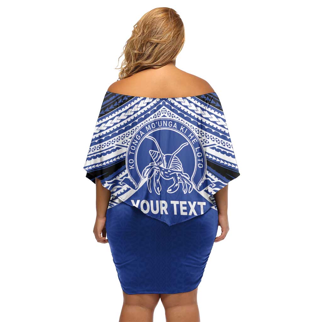 Personalised Tonga Taufa'ahau Pilolevu College Family Matching Off Shoulder Short Dress and Hawaiian Shirt Polynesian Ngatu Tribal LT9 - Polynesian Pride