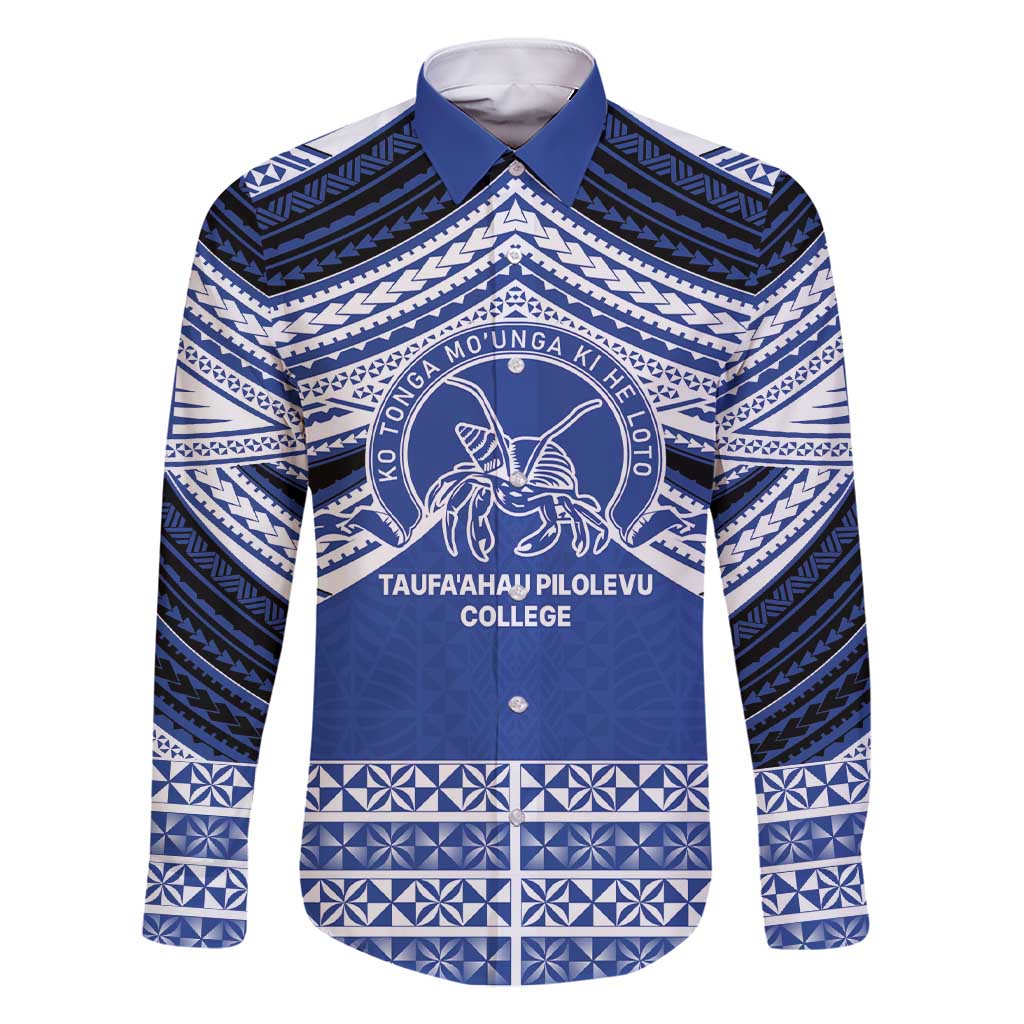 Personalised Tonga Taufa'ahau Pilolevu College Family Matching Short Sleeve Bodycon Dress and Hawaiian Shirt Polynesian Ngatu Tribal