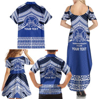 Personalised Tonga Taufa'ahau Pilolevu College Family Matching Summer Maxi Dress and Hawaiian Shirt Polynesian Ngatu Tribal