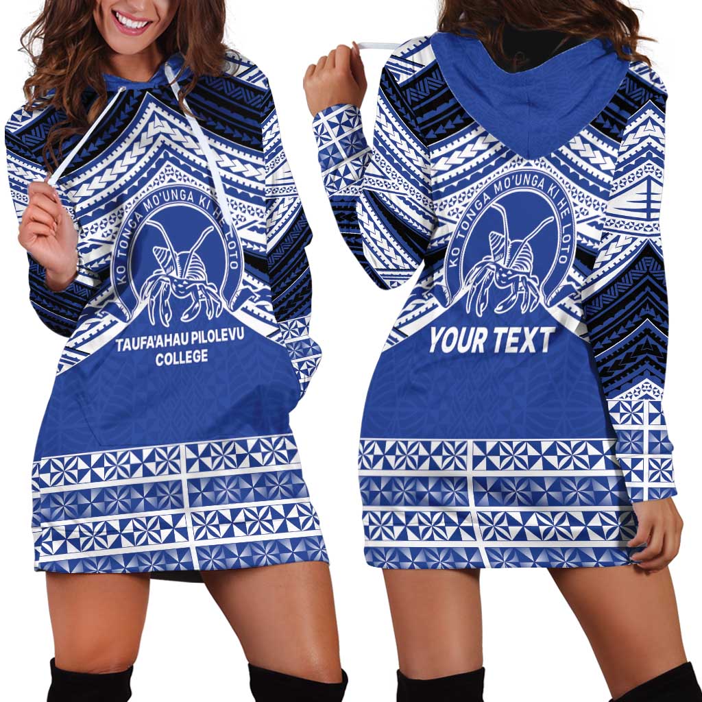 Personalised Tonga Taufa'ahau Pilolevu College Hoodie Dress Polynesian Ngatu Tribal LT9 - Polynesian Pride