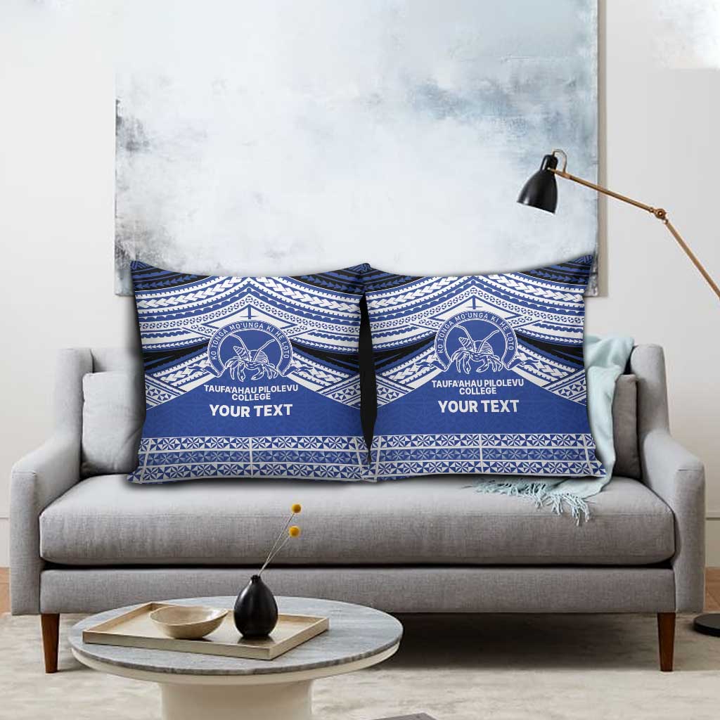 Personalised Tonga Taufa'ahau Pilolevu College Pillow Cover Polynesian Ngatu Tribal - Polynesian Pride