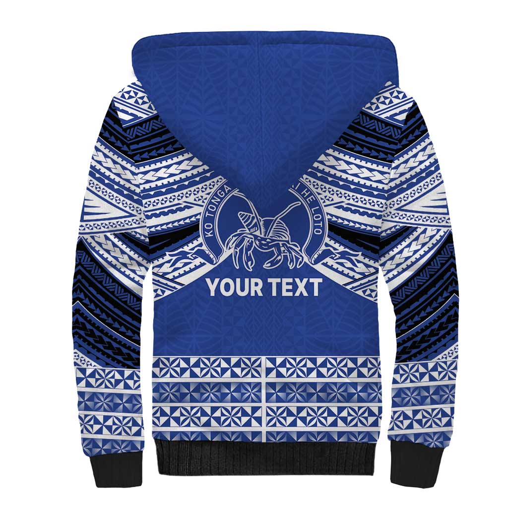 Personalised Tonga Taufa'ahau Pilolevu College Sherpa Hoodie Polynesian Ngatu Tribal LT9 - Polynesian Pride