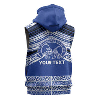 Personalised Tonga Taufa'ahau Pilolevu College Sleeveless Hoodie Polynesian Ngatu Tribal LT9 - Polynesian Pride
