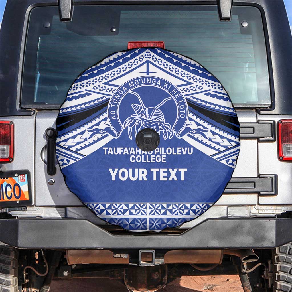 Personalised Tonga Taufa'ahau Pilolevu College Spare Tire Cover Polynesian Ngatu Tribal