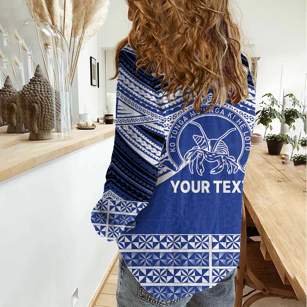 Personalised Tonga Taufa'ahau Pilolevu College Women Casual Shirt Polynesian Ngatu Tribal LT9 - Polynesian Pride