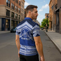 Personalised Tonga Taufa'ahau Pilolevu College Zipper Polo Shirt Polynesian Ngatu Tribal LT9 - Polynesian Pride