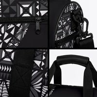 Black Tongan Ngatu Fonulei Pattern Duffle Bag LT9 - Polynesian Pride
