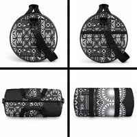 Black Tongan Ngatu Fonulei Pattern Duffle Bag LT9 - Polynesian Pride