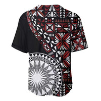 Red Tongan Ngatu Fonulei Pattern Baseball Jersey LT9 - Polynesian Pride