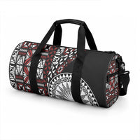 Red Tongan Ngatu Fonulei Pattern Duffle Bag LT9 - Polynesian Pride