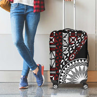 Red Tongan Ngatu Fonulei Pattern Luggage Cover LT9 - Polynesian Pride