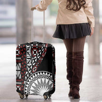Red Tongan Ngatu Fonulei Pattern Luggage Cover LT9 - Polynesian Pride