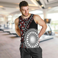 Red Tongan Ngatu Fonulei Pattern Men Tank Top LT9 Red - Polynesian Pride
