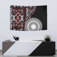 Red Tongan Ngatu Fonulei Pattern Tapestry LT9 - Polynesian Pride